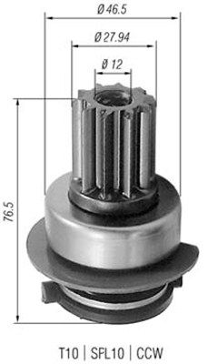 MAGNETI MARELLI Hammaspyörä, käynnistys 940113020223